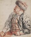 Антоан Вато - Рисунка на персиец с шапка